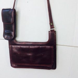 Nino Bossi Brown Leather Bag Cross Body Handbag